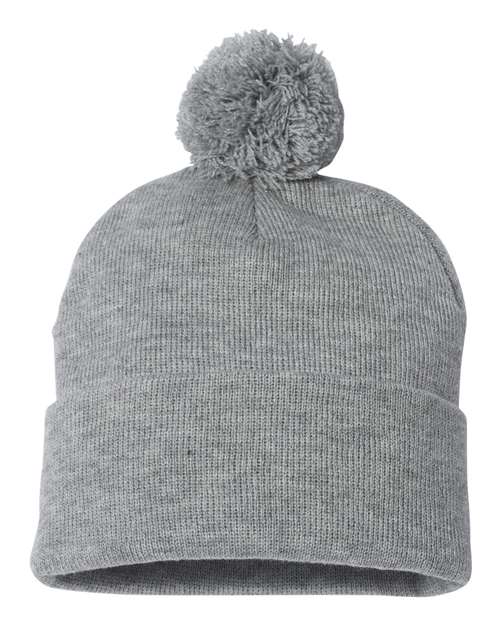 Custom Logo Pom-Pom Cuffed Beanie Toque