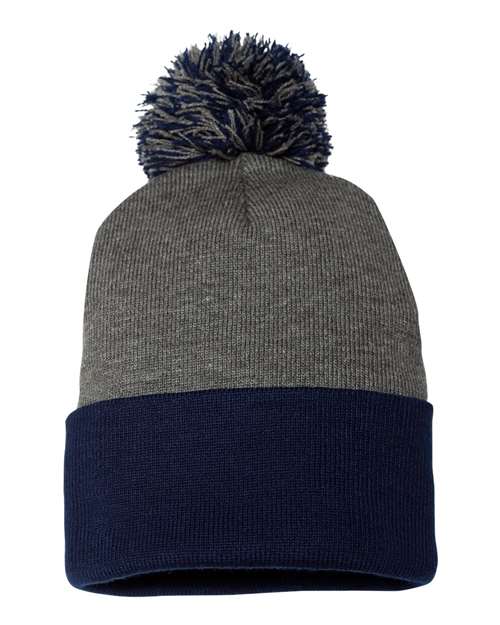 Custom Logo Pom-Pom Cuffed Beanie Toque