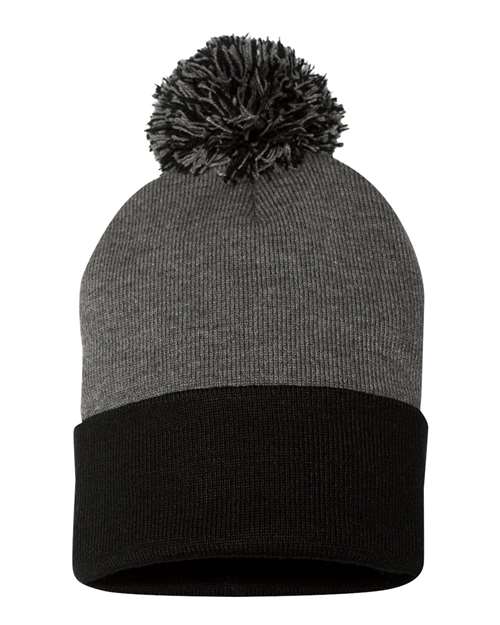 Custom Logo Pom-Pom Cuffed Beanie Toque