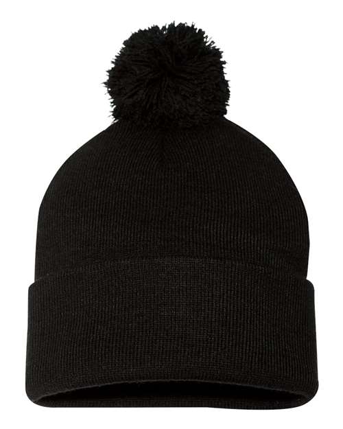 Custom Logo Pom-Pom Cuffed Beanie Toque