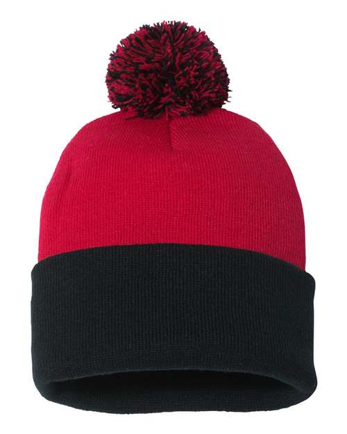 Custom Logo Pom-Pom Cuffed Beanie Toque
