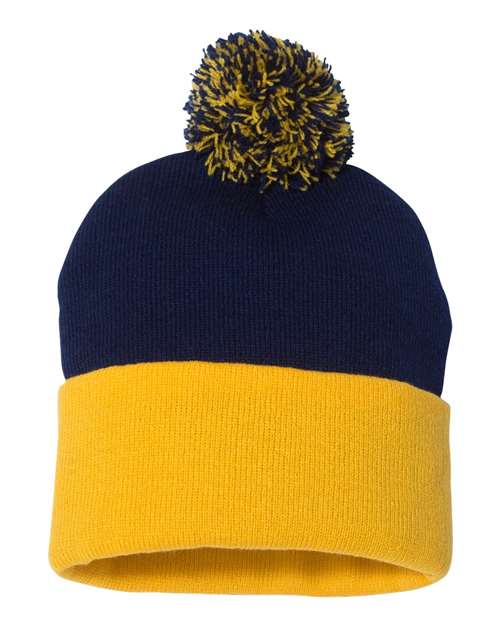 Custom Logo Pom-Pom Cuffed Beanie Toque