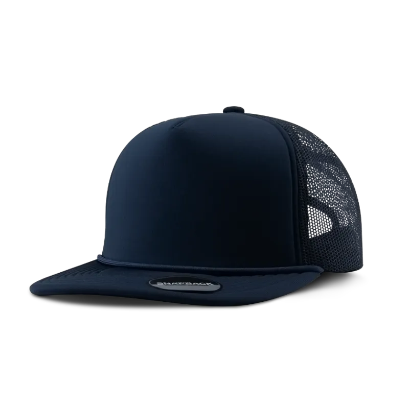 Custom Logo Traditional 5-Panel Foam Cap with Rope
