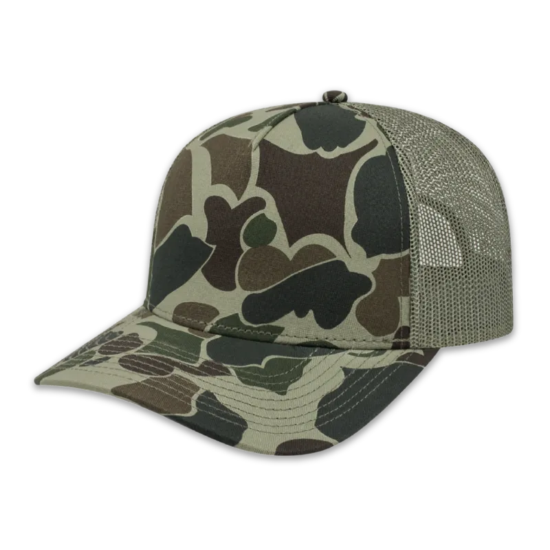Custom Logo Traditional Duck Camo Trucker Mesh Back Cap
