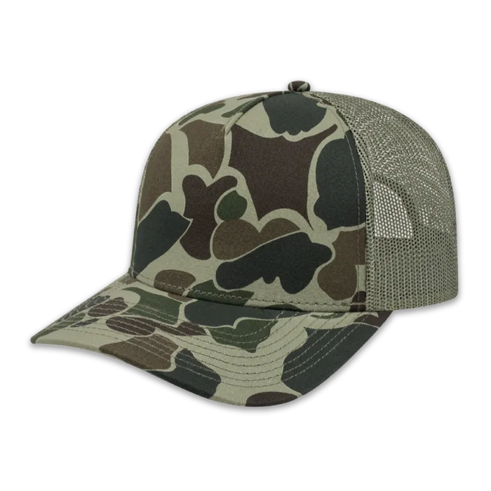 Custom Logo Traditional Duck Camo Trucker Mesh Back Cap
