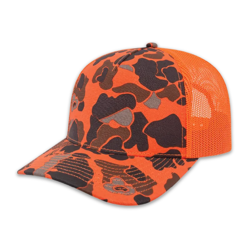 Custom Logo Traditional Duck Camo Trucker Mesh Back Cap