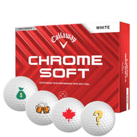 Special Symbol Custom Golf Balls - Unique Callaway Chrome Soft