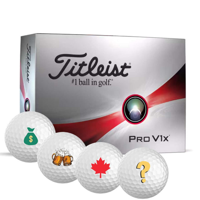 Special Symbol Custom Golf Balls - Unique Titleist Pro V1x