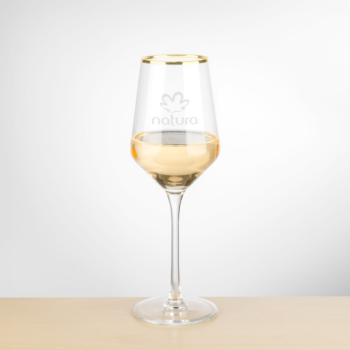 Custom Logo Tucson Gold Rim Wine - Deep Etch