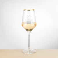 Custom Logo Tucson Gold Rim Wine - Deep Etch