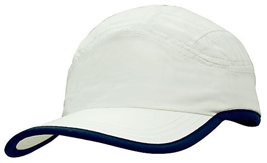 Custom Logo Headwear Canada Microfibre Sports Cap with Trim on Edge of Crown & Peak