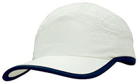 Custom Logo Headwear Canada Microfibre Sports Cap with Trim on Edge of Crown & Peak