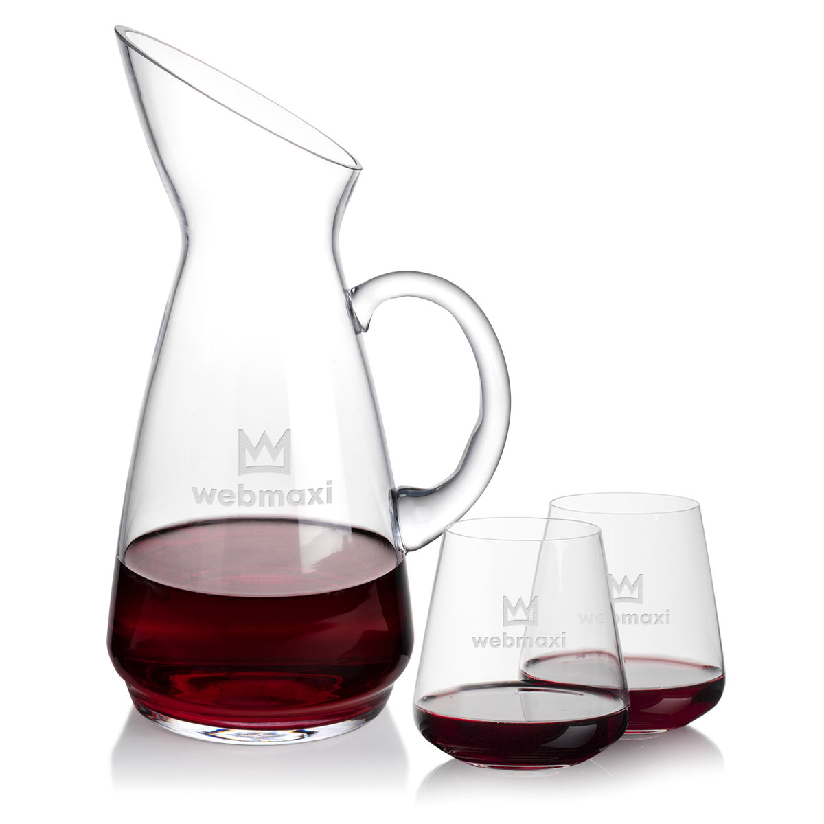Custom Logo Taroni Carafe & Breckland Stemless Wine