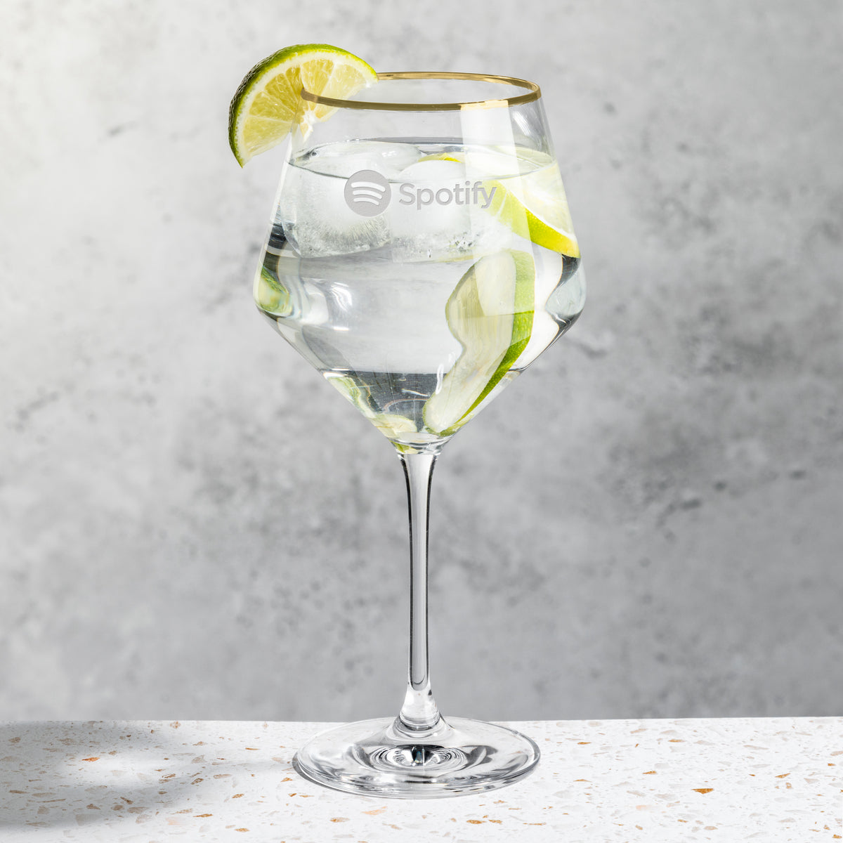 Custom Logo Tucson Gold Rim Gin & Tonic - Deep Etch