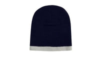 Custom Logo Headwear Canada Roll Down Two Tone Acrylic Beanie - Toque