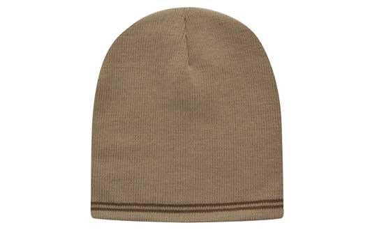 Custom Logo Headwear Canada Skull Acrylic Beanie - Toque with Stripes