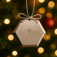 Custom Logo Mirror Ornament - Hexagon