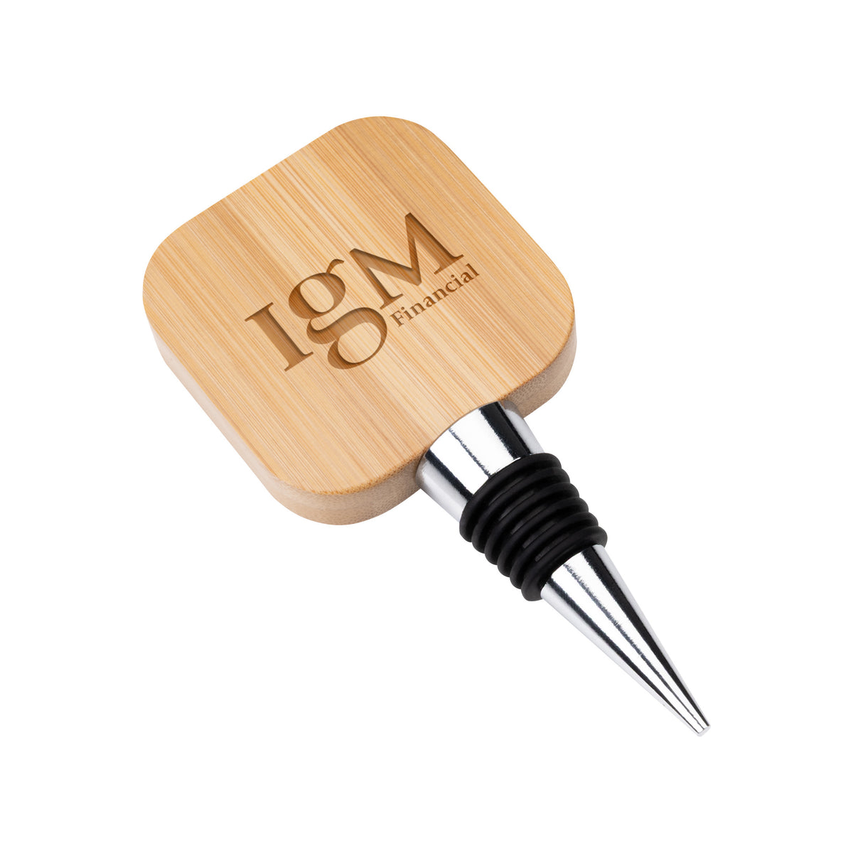 Custom Logo Kirtle Bamboo Bottle Stopper w/Bottle Opener