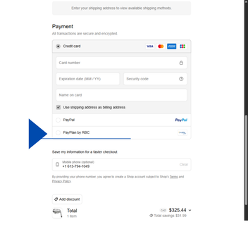 EASY FINANCING WITH PAYPLAN BY RBC – Canadian Pro Shop Online