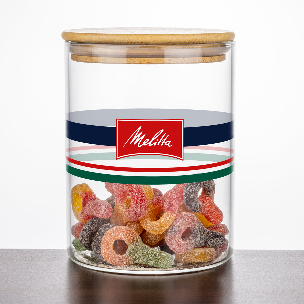 Custom Logo Aniston Jar w/Bamboo Lid - VividPrint™