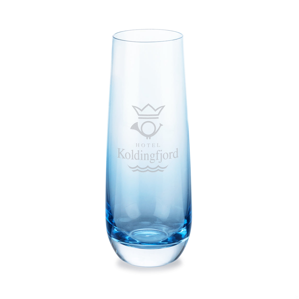 Custom Logo Soudan Stemless Flute Blue - Deep Etch