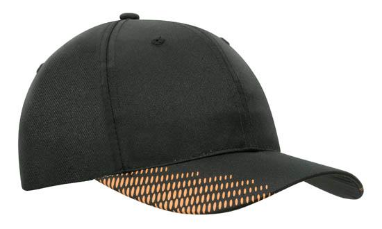 Custom Logo Headwear Canada Breathable Poly Twill with Peak Flash Print