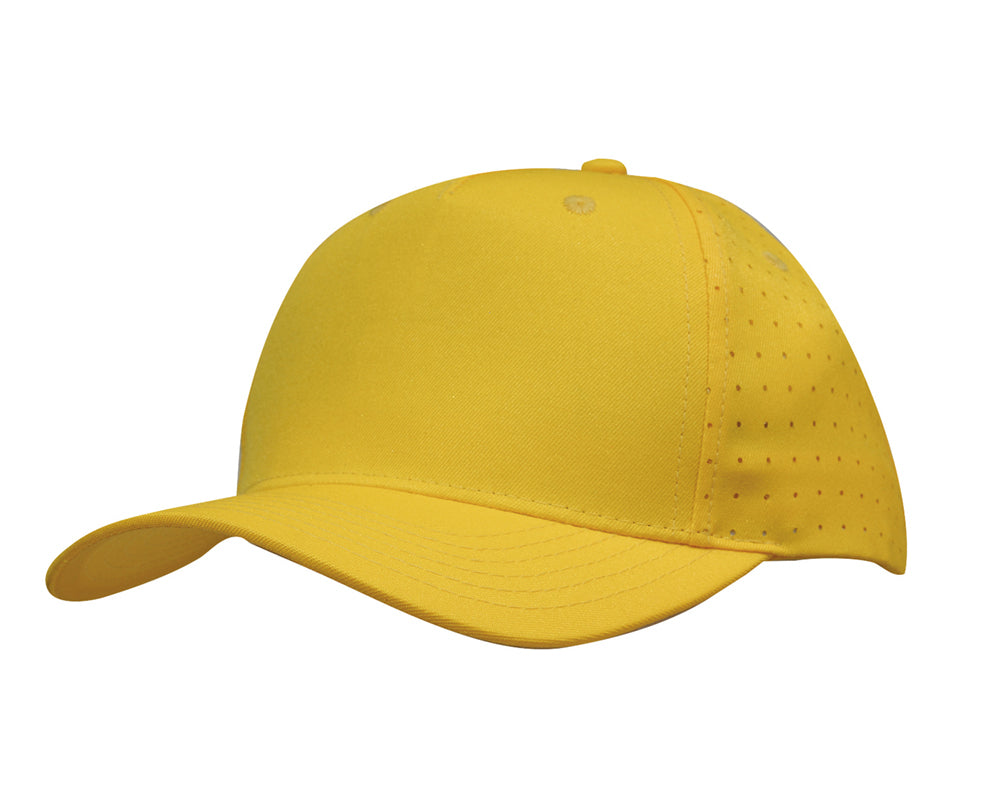 Custom Logo Headwear Canada Breathable Poly Twill with circle perforations