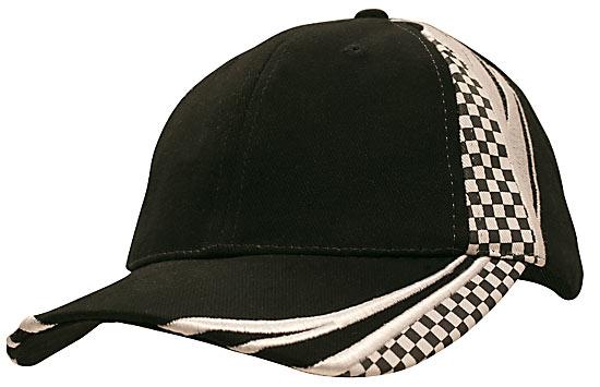 Custom Logo Headwear Canada Brushed heavy cotton with embroidery & printed checks