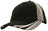 Custom Logo Headwear Canada Brushed heavy cotton with embroidery & printed checks