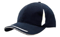 Custom Logo Headwear Canada Brushed Heavy Cotton with Crown Inserts, Peak Trim & Sandwich
