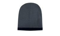 Custom Logo Headwear Canada Roll Down Two Tone Acrylic Beanie - Toque