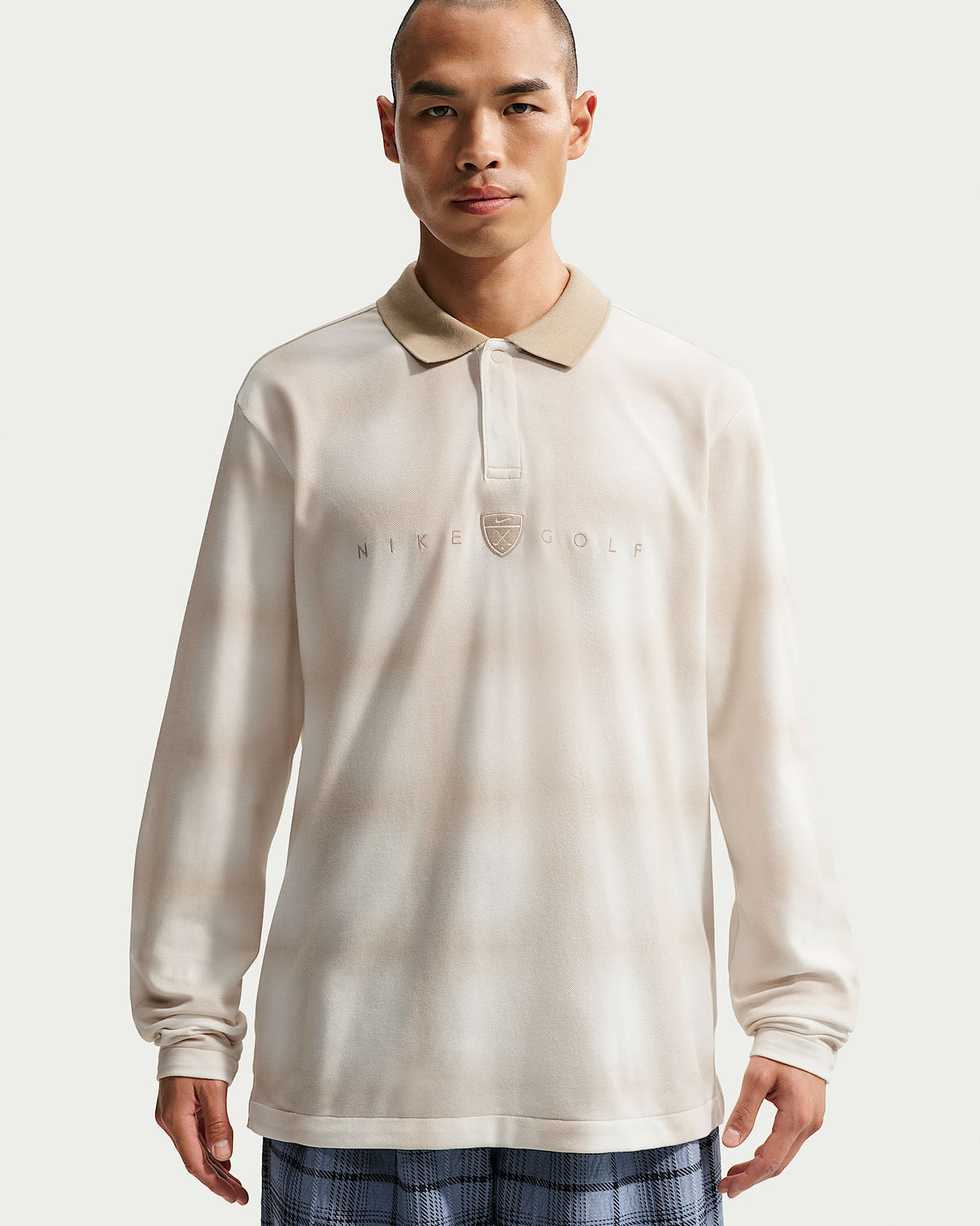Nike Fairway Fresh Men's Dri-FIT Loose Long-Sleeve Golf Polo - Sail / Limestone