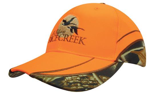 Custom Logo Headwear Canada Luminescent Cap with Leaf Camouflage Inserts
