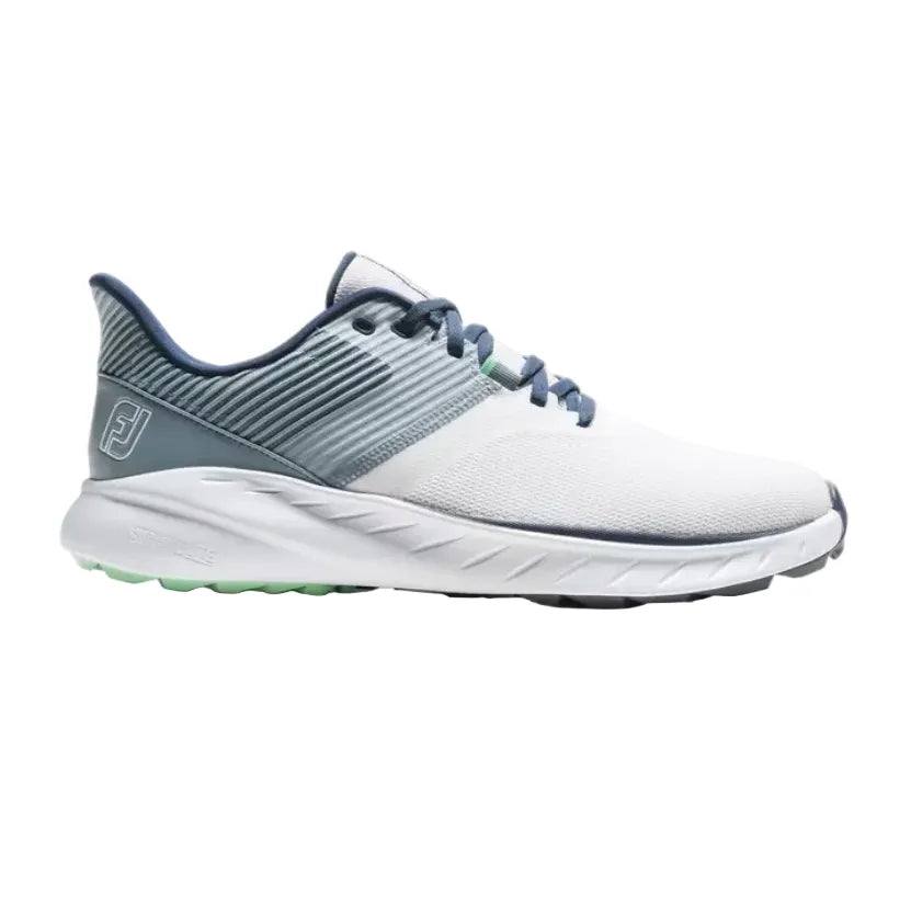 FootJoy Flex Golf Shoes - White/Blue/Green