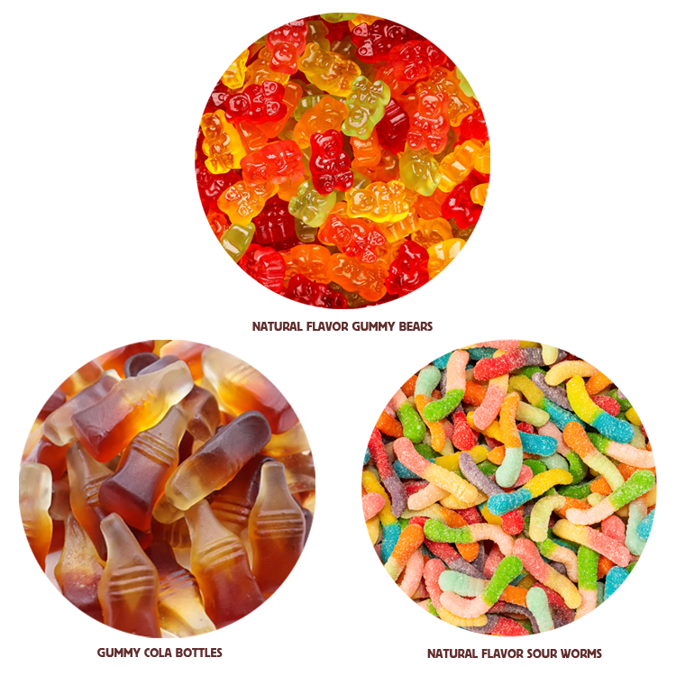 Custom Logo Custom-Sleeve Gummy Candy Cube – 8oz, Full Color Wrap – image 4