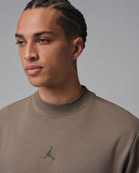 Nike Jordan Sport Men's Dri-FIT Golf Long-Sleeve Mock Neck Sweatshirt - Olive Grey / Anthracite