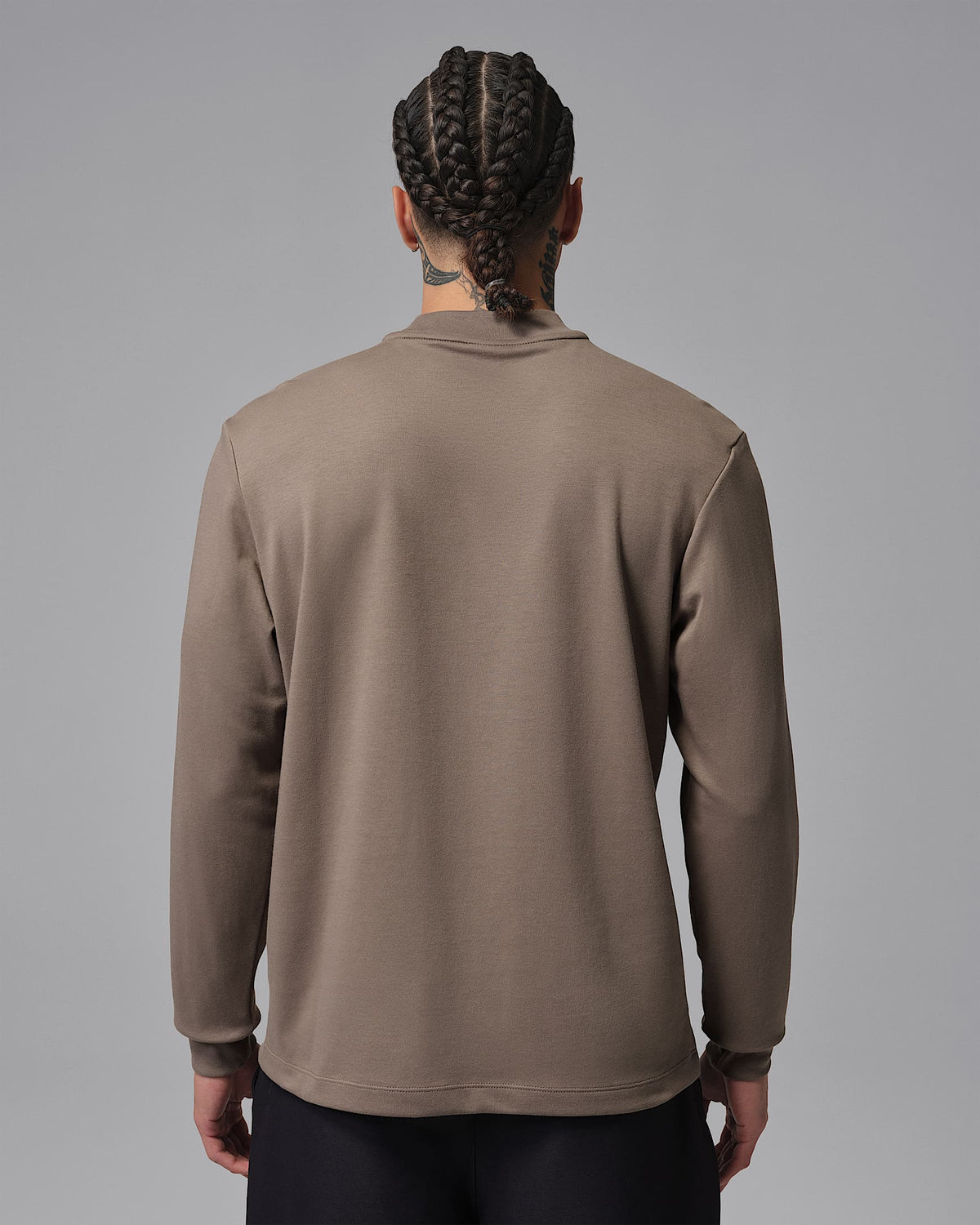Nike Jordan Sport Men's Dri-FIT Golf Long-Sleeve Mock Neck Sweatshirt - Olive Grey / Anthracite