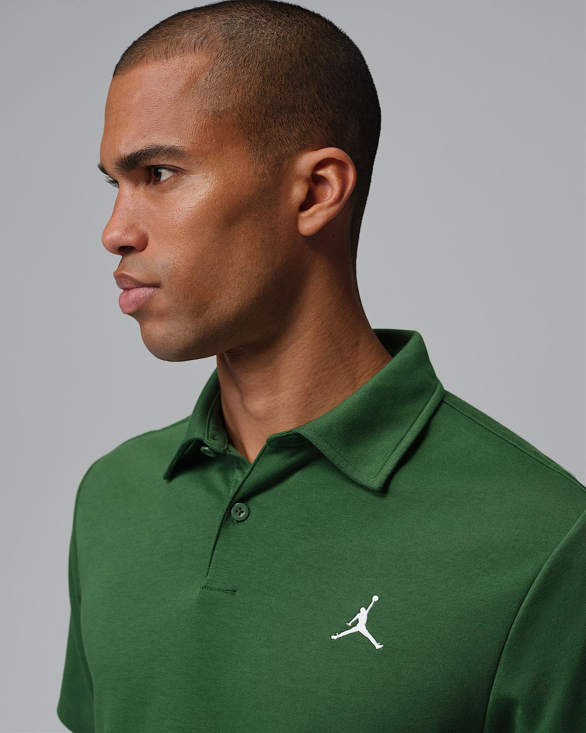 Nike Jordan Sport Men's Dri-FIT Golf Polo - Forest Green / White