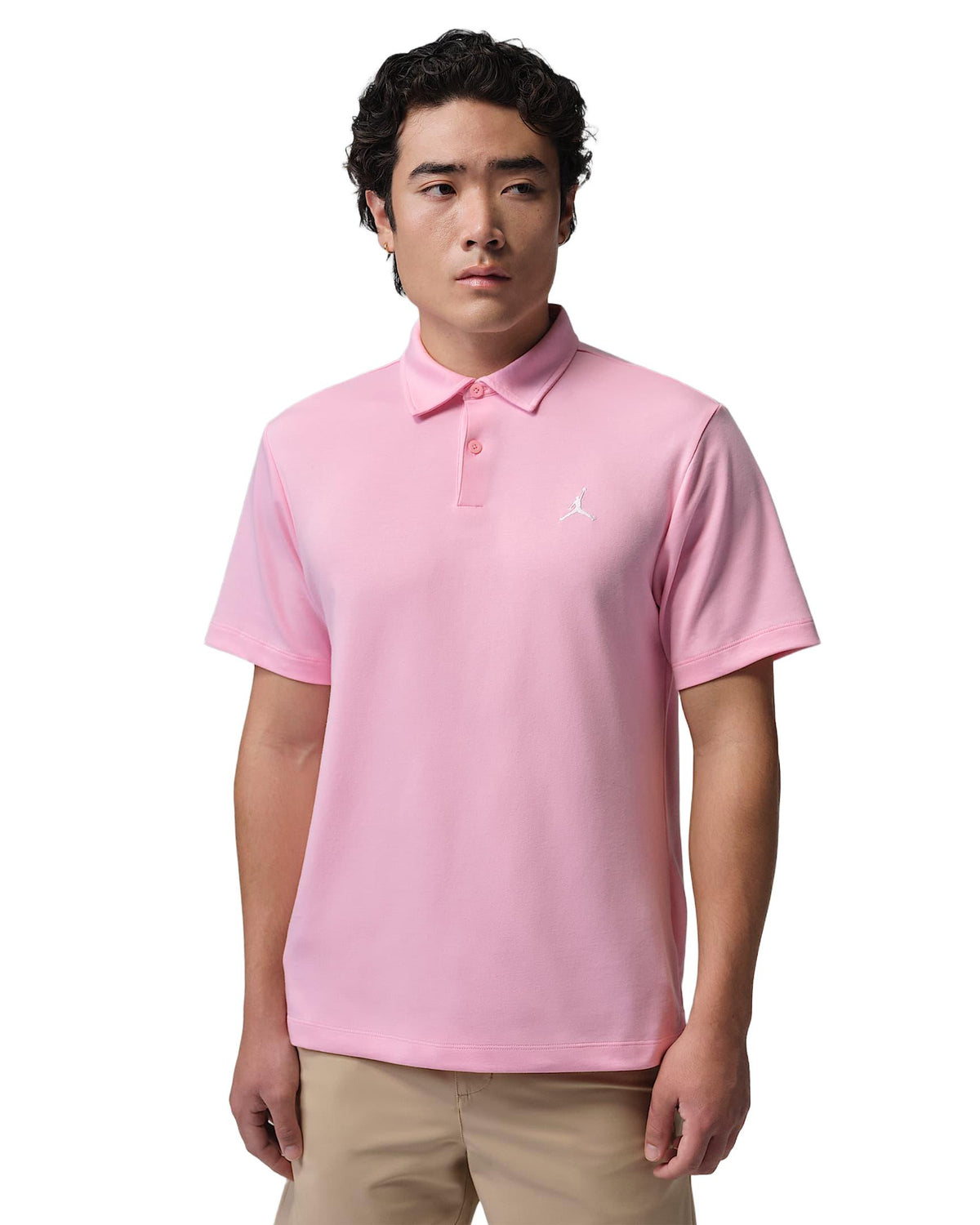 Nike Jordan Sport Men's Dri-FIT Golf Polo - Medium Soft Pink / White