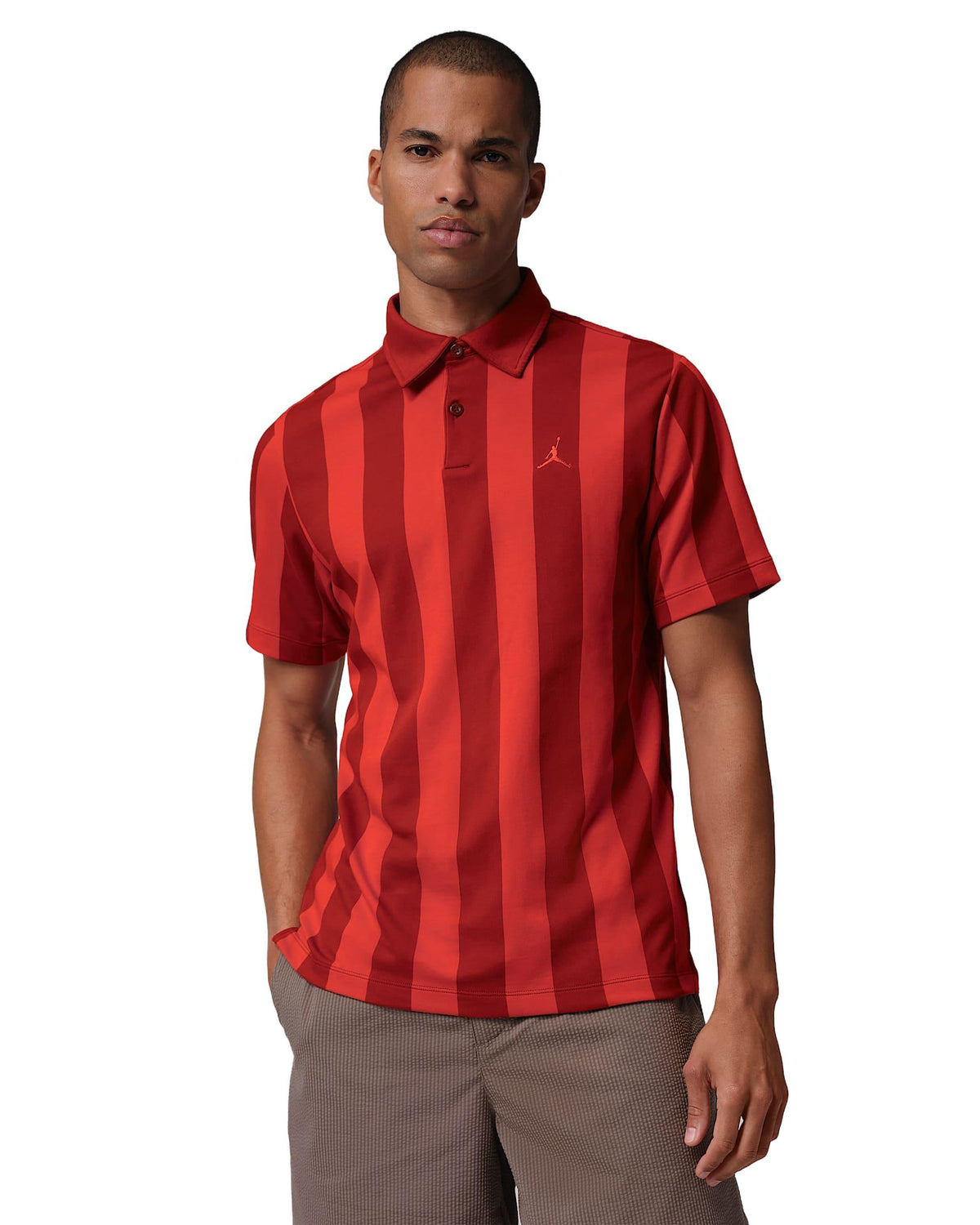 Nike Jordan Sport Men's Dri-FIT Printed Golf Polo - Team Red / Mystic Red