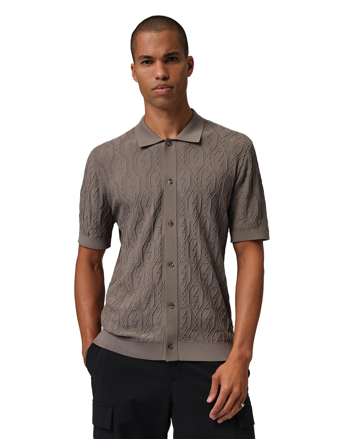 Nike Jordan Sport Men's Golf Button-Down - Olive Grey