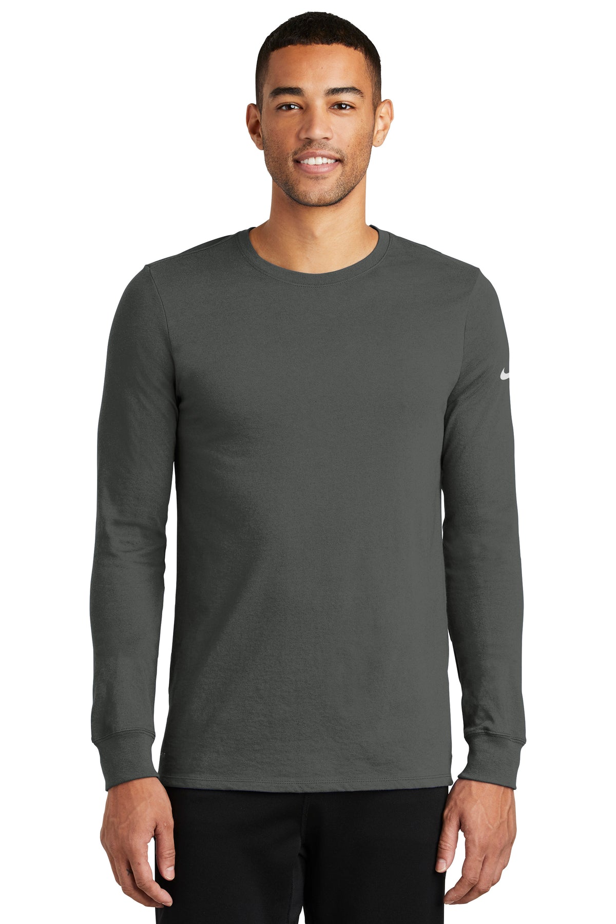 Custom Logo Nike Dri-FIT Cotton/Poly Long Sleeve Tee Shirt