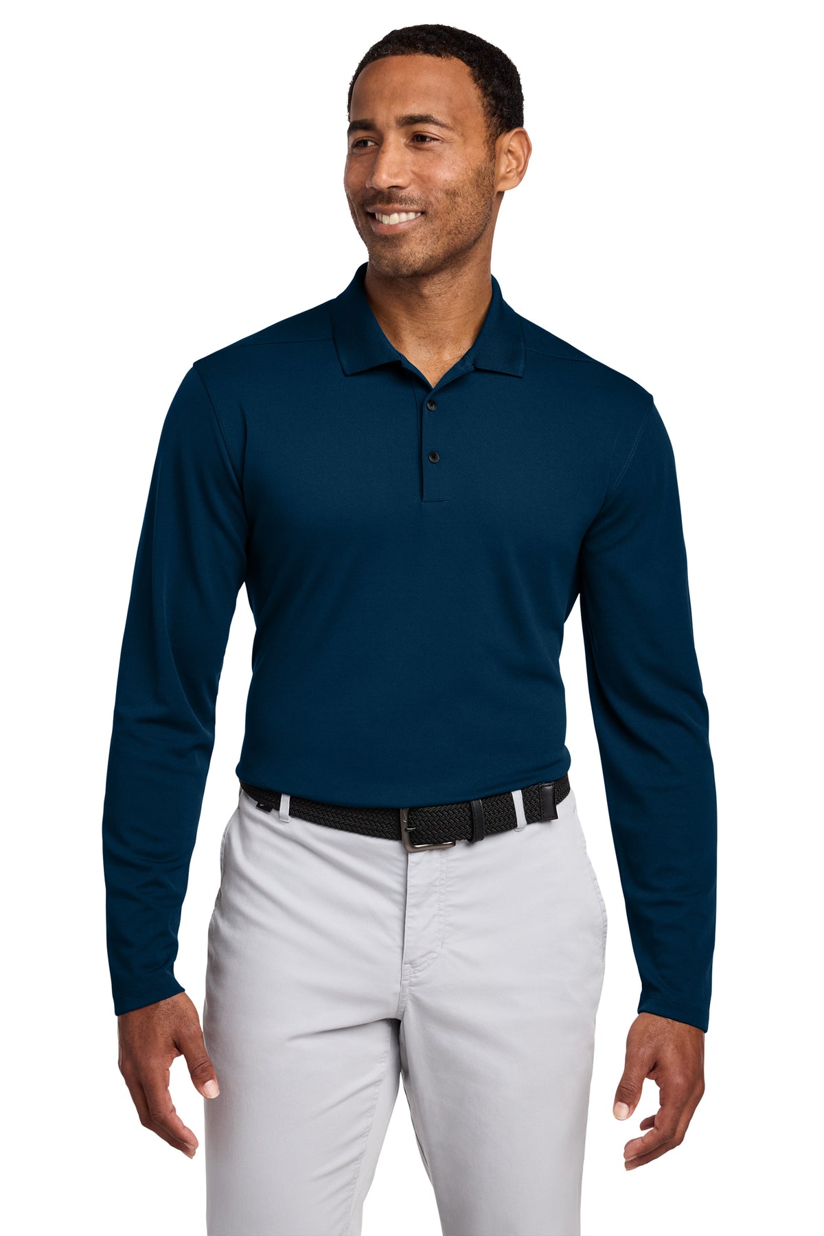 Nike Dri-FIT Micro Pique 2.0 Long Sleeve Polo - model