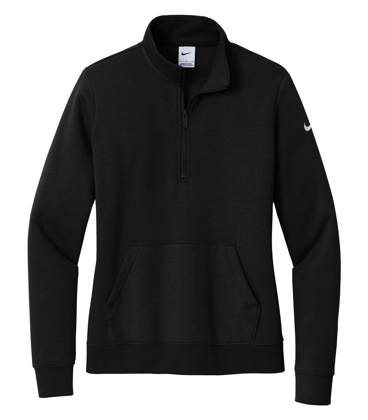 Nike Club Fleece Sleeve Swoosh 1/2 Zip - Women's - Black