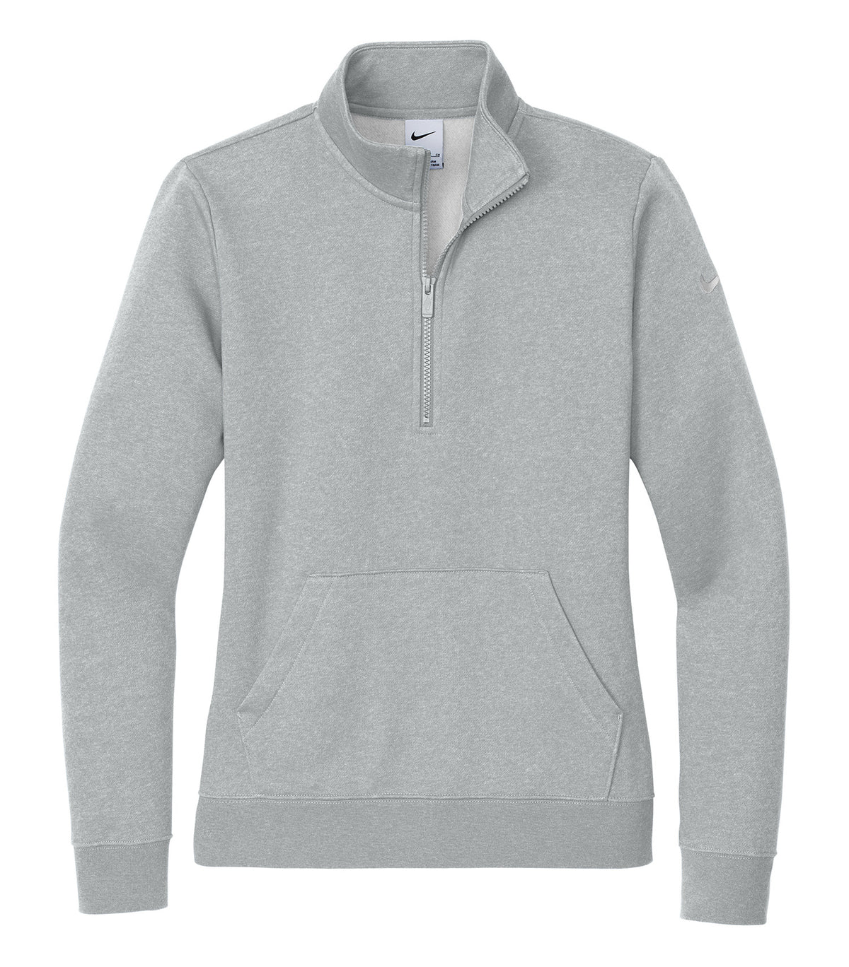 Nike Club Fleece Sleeve Swoosh 1/2 Zip - Women's - Dark Grey Heather