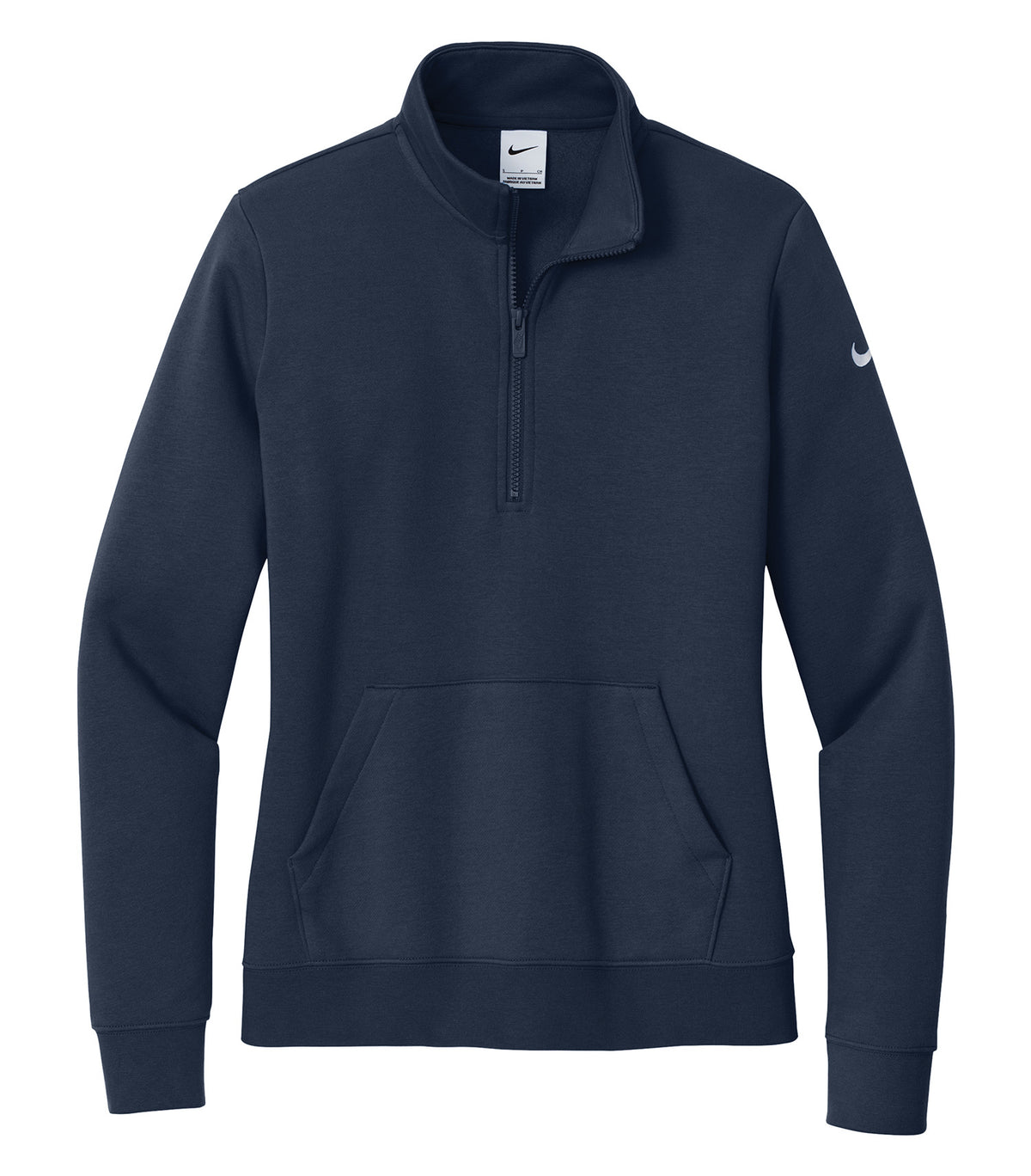 Nike Club Fleece Sleeve Swoosh 1/2 Zip - Women's - Midnight Navy