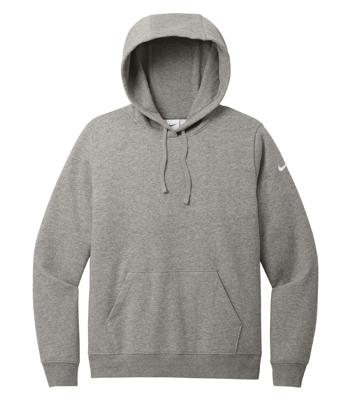 Nike Club Fleece Sleeve Swoosh Hoodie - Women's - Dark Grey Heather
