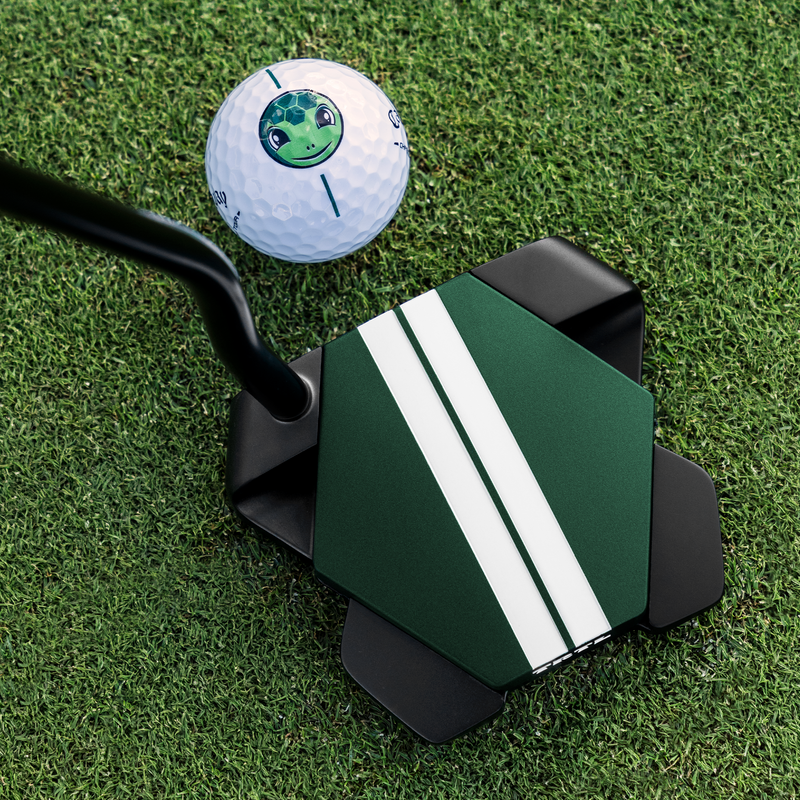 Odyssey TRTL Double Bend putter - with a golf ball