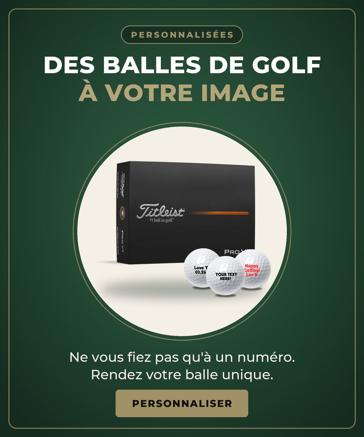 Balles de golf personnalisées au Canada