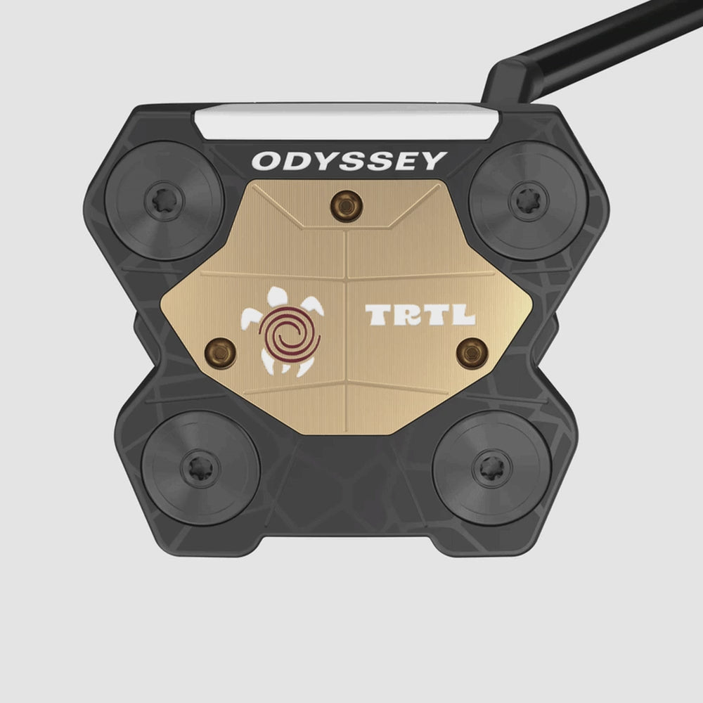 Odyssey TRTL sole showing the four adjustable perimeter weights